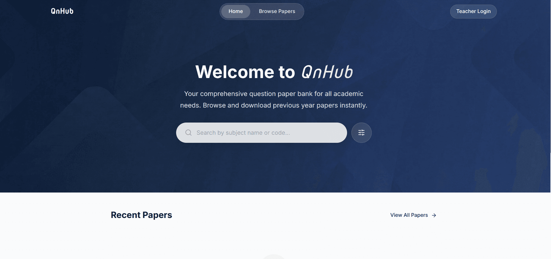 QnHub – College Question Bank System